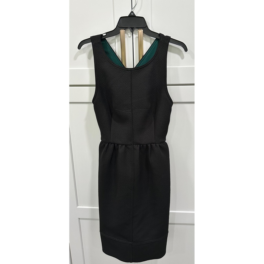 Maeve Black Dress Sleeveless Textured Cross Back Party Cocktail Size 8